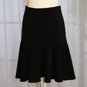 White House Black Market Black ruffle skirt size 0